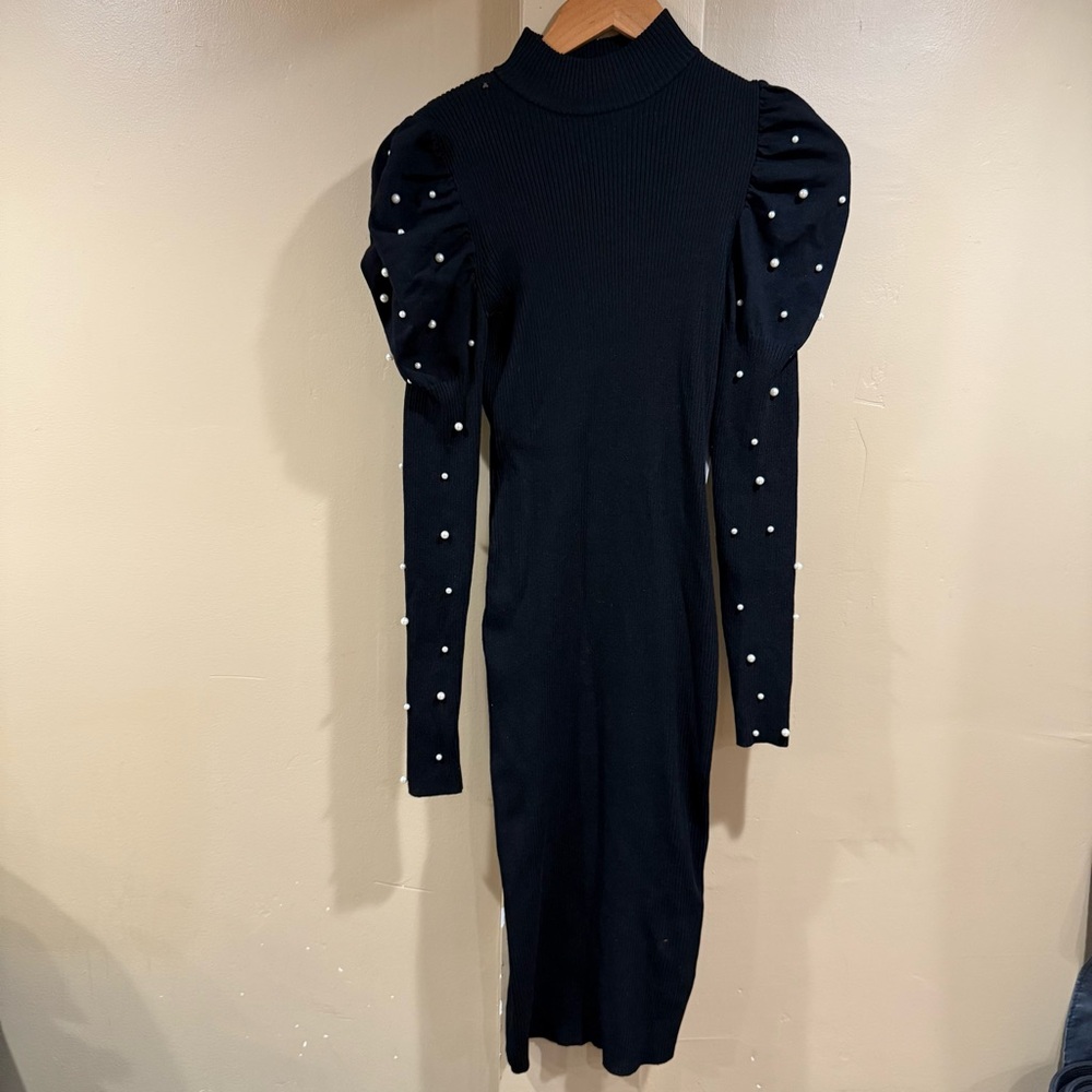 Absolutely Famous Black Ribbed Dress